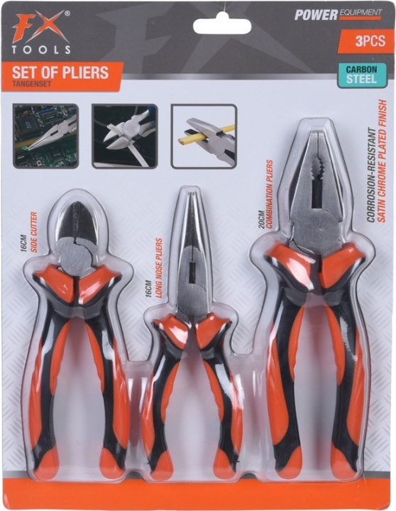 Pliers set 3 pieces with combination pliers in the group HOME, HOUSEHOLD & GARDEN / Tools / Other tools & Accesories at TP E-commerce Nordic AB (38-86420)