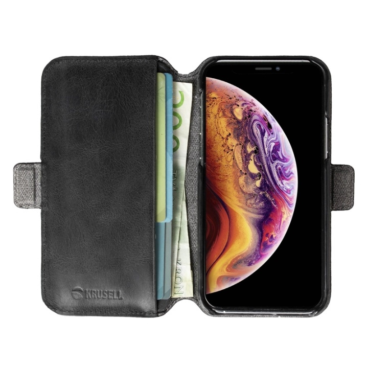 Krusell Sunne 2in1 Detachable Wallet Case for iPhone 11 Pro, Black in the group SMARTPHONE & TABLETS / Phone cases / Apple / iPhone 11 Pro / Wallet Case at TP E-commerce Nordic AB (38-86465)