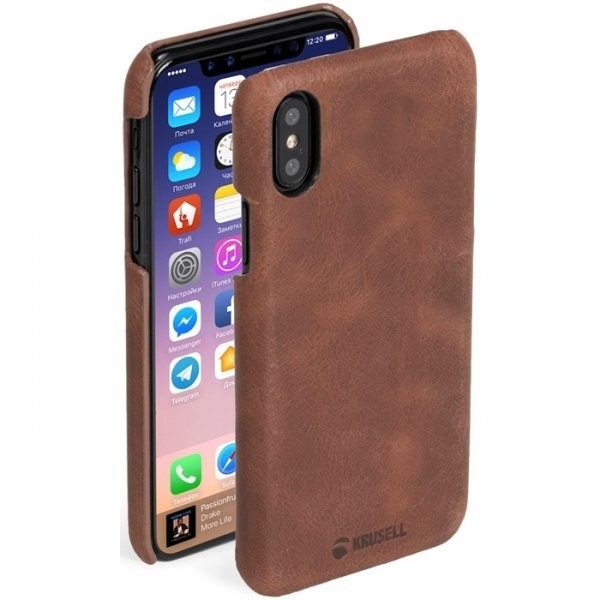 Krusell Sunne for iPhone X/Xs, Cognac in the group SMARTPHONE & TABLETS / Phone cases / Apple / iPhone X/XS / Cases at TP E-commerce Nordic AB (38-86470)