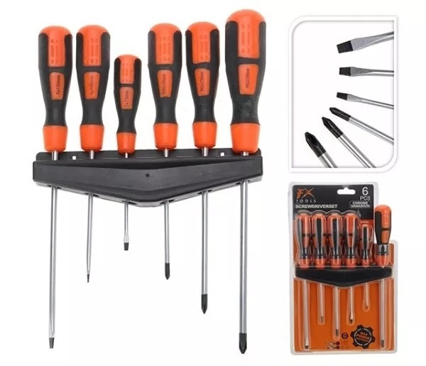 FX Tools Screwdriver set, 6 parts in the group HOME, HOUSEHOLD & GARDEN / Tools / Other tools & Accesories at TP E-commerce Nordic AB (38-86492)