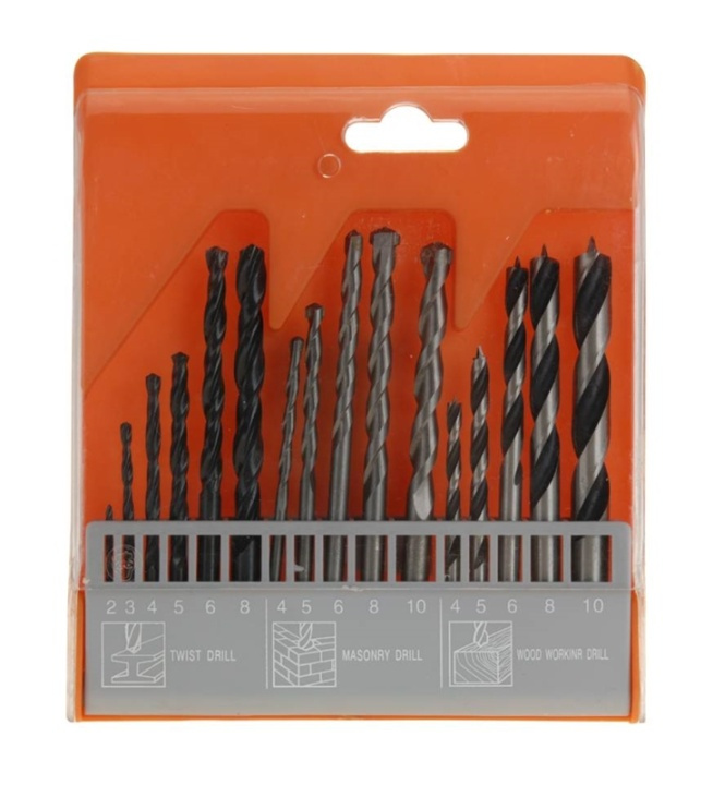 FX Tools Drill set, 16 parts in the group HOME, HOUSEHOLD & GARDEN / Tools / Other tools & Accesories at TP E-commerce Nordic AB (38-86494)