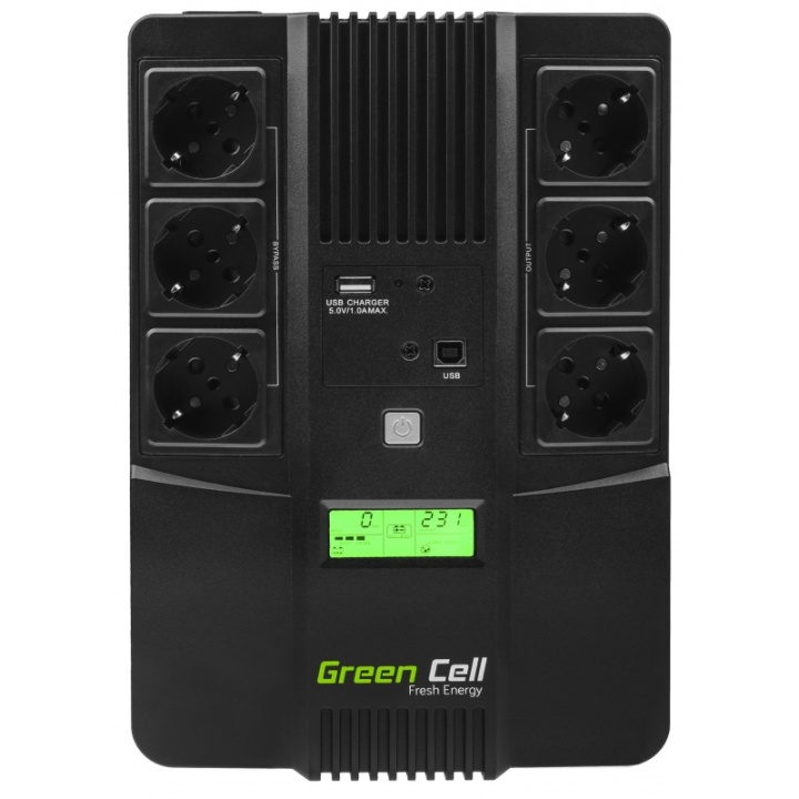 Green Cell UPS AiO Reservström 600VA 360W in the group COMPUTERS & PERIPHERALS / UPS Uninterruptible Power Supply at TP E-commerce Nordic AB (38-86536)