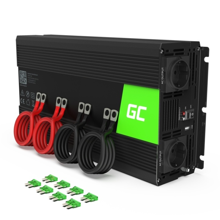 Green Cell Effektomvandlare för bil, 12V till 230V 2000W/4000W in the group HOME, HOUSEHOLD & GARDEN / Electricity & Lighting / Voltage converters at TP E-commerce Nordic AB (38-86539)