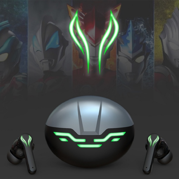 YX-03 Wireless In-Ear Gaming Headphones with LED, Silver/Black in the group HOME ELECTRONICS / Audio & Picture / Headphones & Accessories / Headphones at TP E-commerce Nordic AB (38-86564)