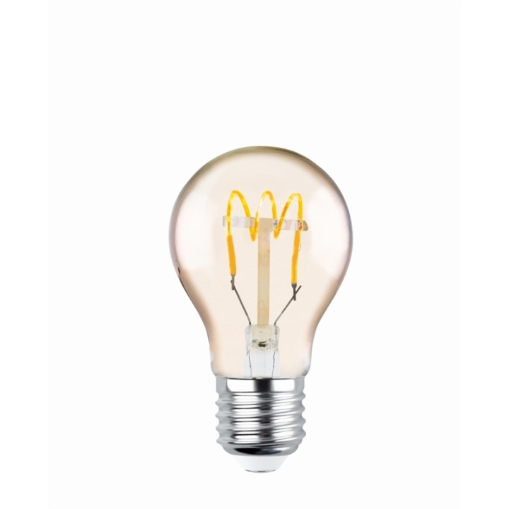 Forever Light Retro LED-lampa med filament Guld, E27 A60 4W 2000K 250lm in the group HOME ELECTRONICS / Lighting / LED lamps at TP E-commerce Nordic AB (38-86598)