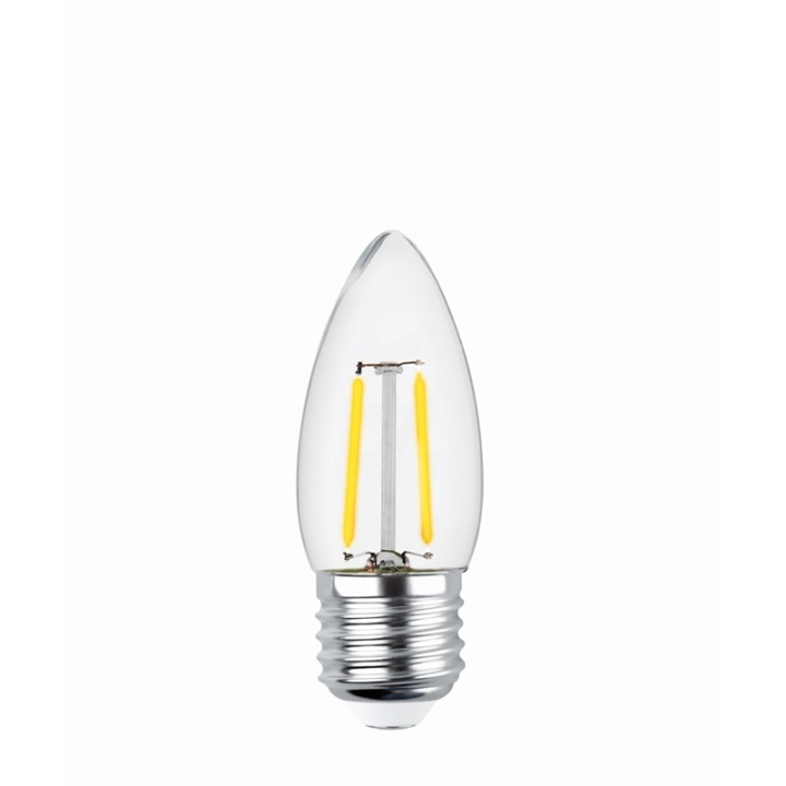 Forever Light Klar LED-lampa med filament, E27 C35 2W 2700K 250lm in the group HOME ELECTRONICS / Lighting / LED lamps at TP E-commerce Nordic AB (38-86601)