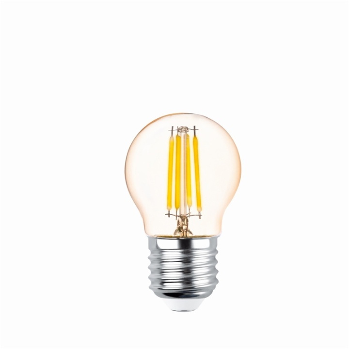 Forever Light Retro LED-lampa med filament Guld, E27 G45 4W 2200K 400lm in the group HOME ELECTRONICS / Lighting / LED lamps at TP E-commerce Nordic AB (38-86602)