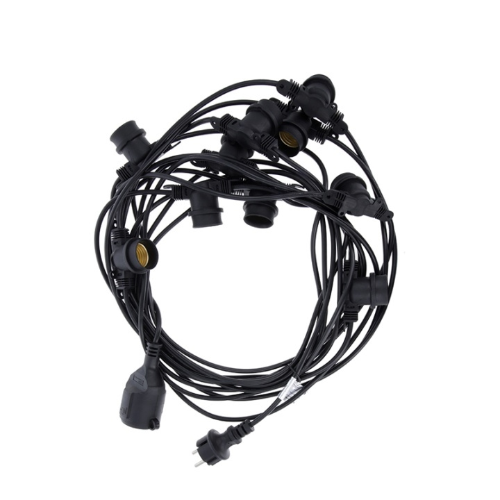 Forever Light Light string with space for 10 lamps, 12m E27 IP65 in the group HOME ELECTRONICS / Lighting / LED strips at TP E-commerce Nordic AB (38-86606)