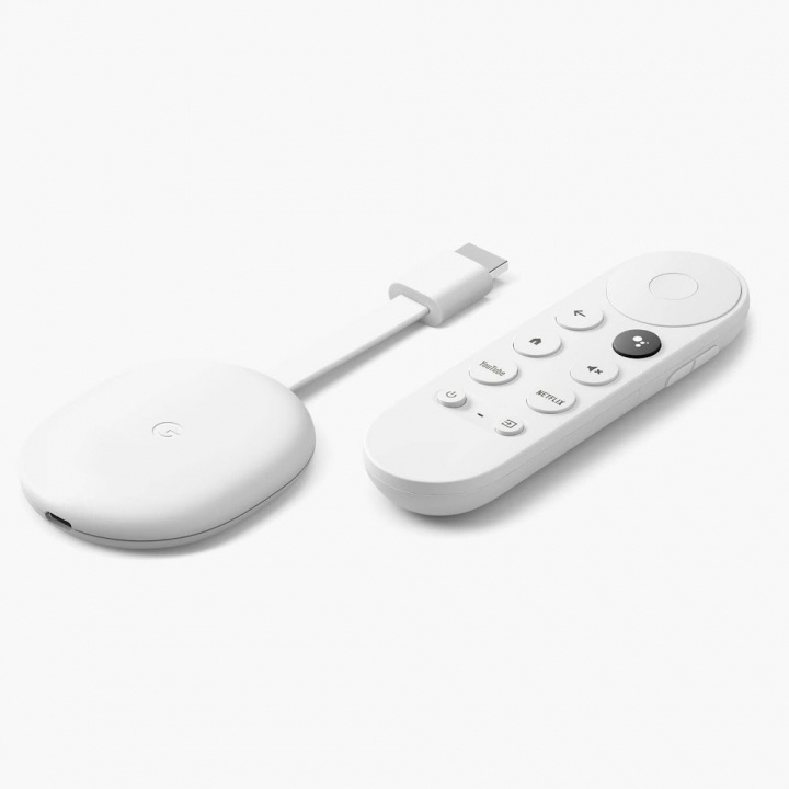 Google Chromecast 4:e Gen med Google TV + Fjärrkontroll med röststyrning in the group HOME ELECTRONICS / Audio & Picture / TV & Accessories / Smart-TV & Media Players at TP E-commerce Nordic AB (38-86624)