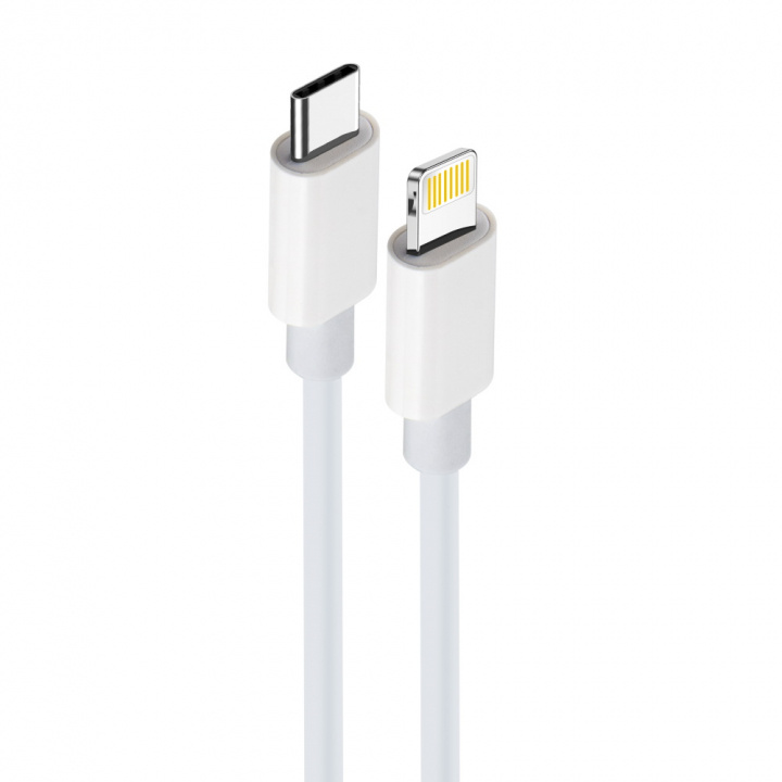 Maxlife MXUC-05 Power Direct USB-C to Lightning cable 1.0 m 20W, White in the group SMARTPHONE & TABLETS / Chargers & Cables / Cables / Cables Type C at TP E-commerce Nordic AB (38-86696)