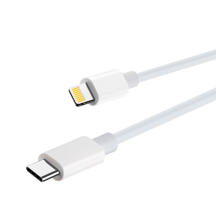Maxlife MXUC-05 Power Direct USB-C to Lightning cable 2.0 m 20W, White in the group SMARTPHONE & TABLETS / Chargers & Cables / Cables / Cables Type C at TP E-commerce Nordic AB (38-86697)