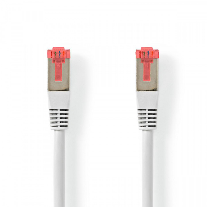 Cat 6 kabel RJ45 hane, S/FTP, PVC, White, 1 m in the group COMPUTERS & PERIPHERALS / Computer cables / Network cables / Cat6 at TP E-commerce Nordic AB (38-86732)