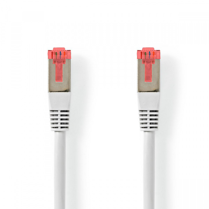 Cat 6 cable RJ45 male, S/FTP, PVC, White, 1 m in the group COMPUTERS & PERIPHERALS / Computer cables / Network cables / Cat6 at TP E-commerce Nordic AB (38-86732)