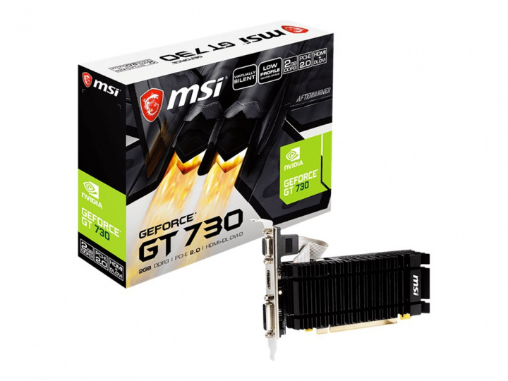 MSI GeForce GT730 2GB V1 LP Silent HDMI/DV Grafikkort in the group COMPUTERS & PERIPHERALS / Computer components / Graphic Cards at TP E-commerce Nordic AB (38-86816)