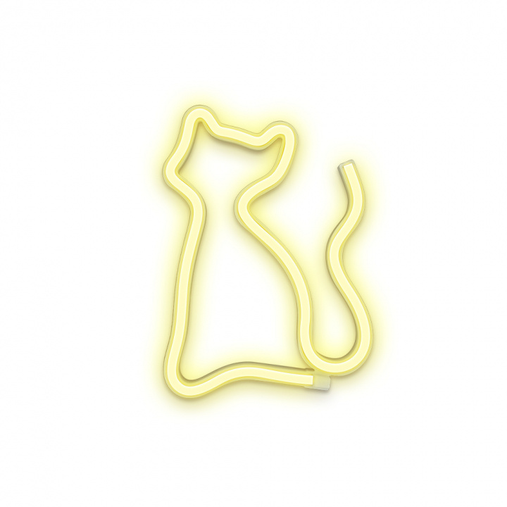 Forever Light Neon LED light Cat, battery + USB FLNEO3, Warm White in the group HOME ELECTRONICS / Lighting / Table lamps at TP E-commerce Nordic AB (38-86894)