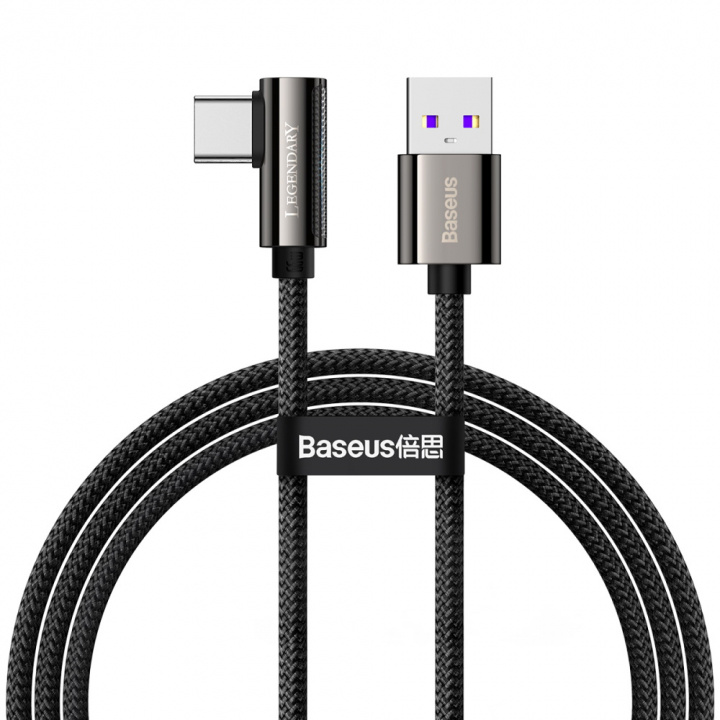 Baseus kabel Legend USB - USB-C 1,0m 66W, Svart in the group SMARTPHONE & TABLETS / Chargers & Cables / Cables / Cables Lightning at TP E-commerce Nordic AB (38-86921)