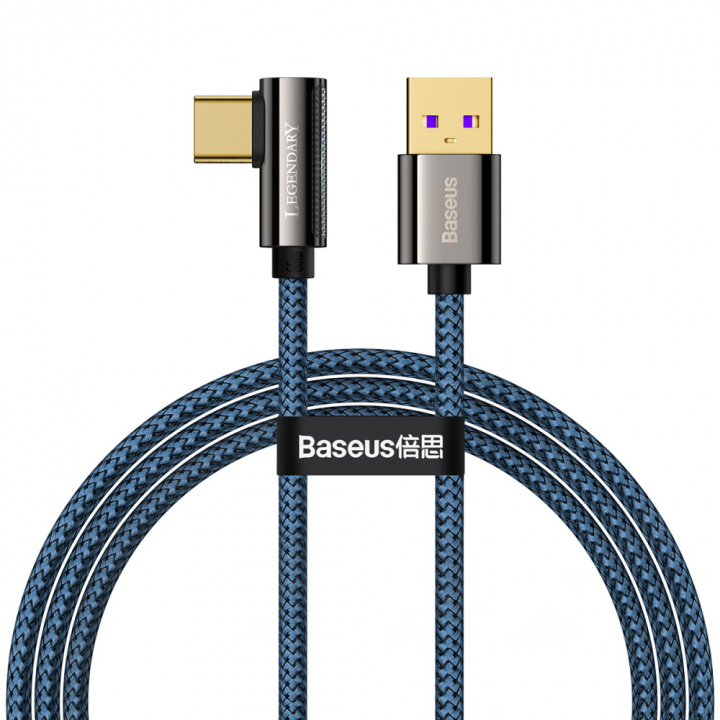 Baseus kabel Legend USB - USB-C 1,0m 66W, Blå in the group COMPUTERS & PERIPHERALS / Computer cables / USB / USB-C at TP E-commerce Nordic AB (38-86922)