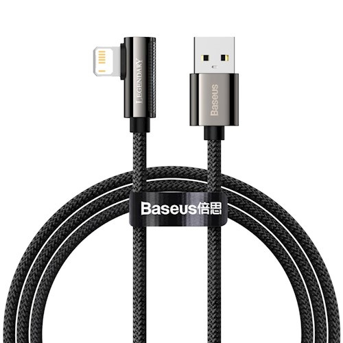 Baseus kabel Legend USB - Lightning 1,0m 2,4A, Svart in the group SMARTPHONE & TABLETS / Chargers & Cables / Cables / Cables Lightning at TP E-commerce Nordic AB (38-86927)