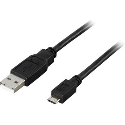 DELTACO USB 2.0 typ A till Micro-B USB, 5-pin, 5m, svart in the group SMARTPHONE & TABLETS / Chargers & Cables / Cables / Cables microUSB at TP E-commerce Nordic AB (38-8695)