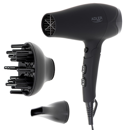 Adler AD 2267 Hårtork - gummihölje - 2100W + diffuser in the group BEAUTY & HEALTH / Hair & Styling / Styling Tools / Hair dryer at TP E-commerce Nordic AB (38-86955)