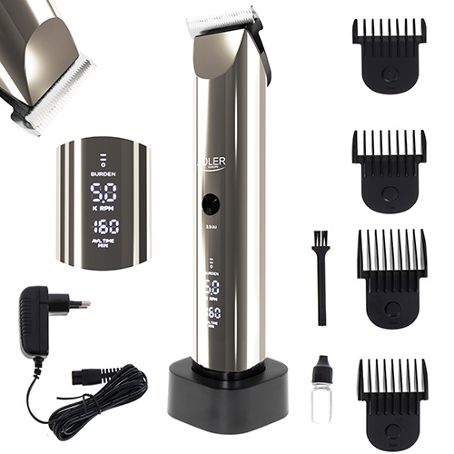 Adler AD 2834 Hårtrimmer LCD som visar batteri, hastighet & underhåll in the group BEAUTY & HEALTH / Hair & Styling / Shaving & Trimming / Hair trimmers at TP E-commerce Nordic AB (38-86958)