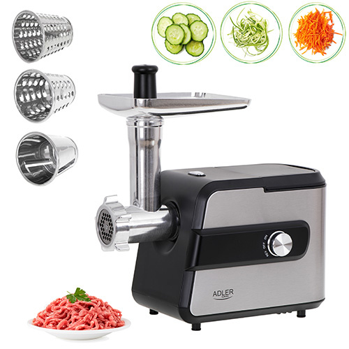 Adler AD 4813 Meat Grinder with Grater in the group HOME, HOUSEHOLD & GARDEN / Household appliances / Meat grinders at TP E-commerce Nordic AB (38-86966)