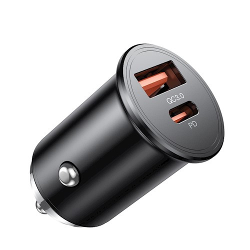 Xo car Charger CC43 PD QC 3.0 45W 1x USB 1x USB-C, Black in the group SMARTPHONE & TABLETS / Chargers & Cables / Car chargers / Car chargers Type-C at TP E-commerce Nordic AB (38-86981)