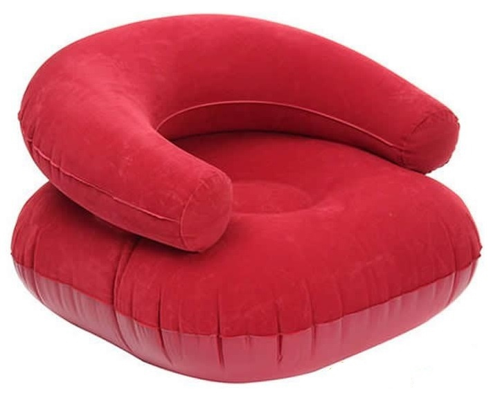 Comfortable inflatable indoor and outdoor armchair, Red. in the group Sport, leisure & Hobby / Outdoor recreation / Air mattresses at TP E-commerce Nordic AB (38-86988)