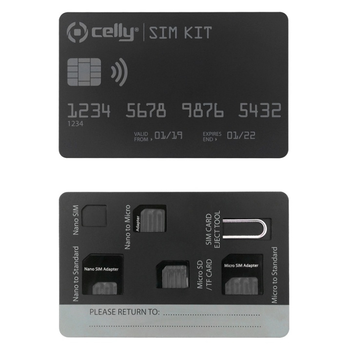 Celly SIM-kit SIM-kortsadaptrar 3-pa in the group SMARTPHONE & TABLETS / Other accessories / Other at TP E-commerce Nordic AB (38-87103)