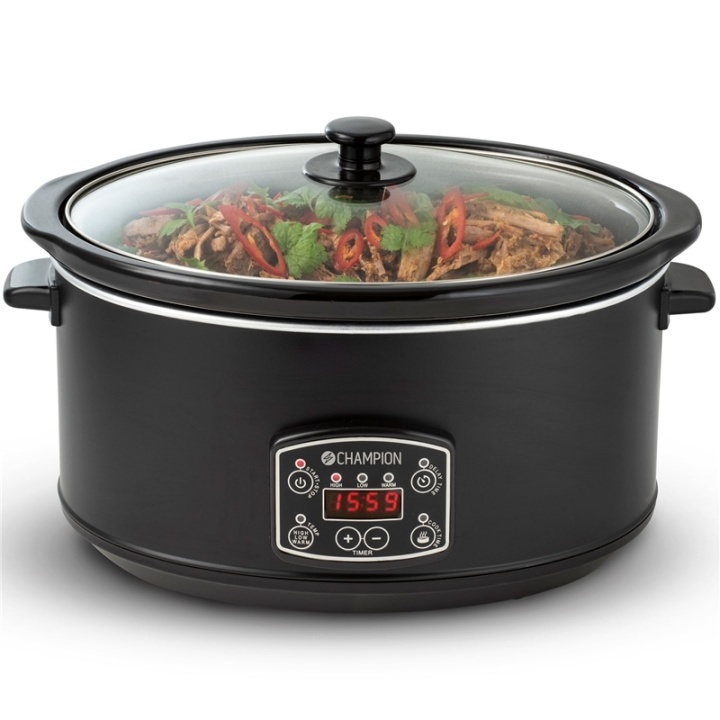 Champion Slowcooker 6,5 liter Mattsvart in the group HOME, HOUSEHOLD & GARDEN / Household appliances / Slowcookers at TP E-commerce Nordic AB (38-87206)