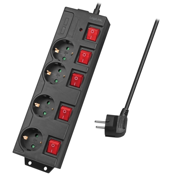 LogiLink Grenuttag med separata brytare in the group HOME, HOUSEHOLD & GARDEN / Electricity & Lighting / Power strips at TP E-commerce Nordic AB (38-87663)