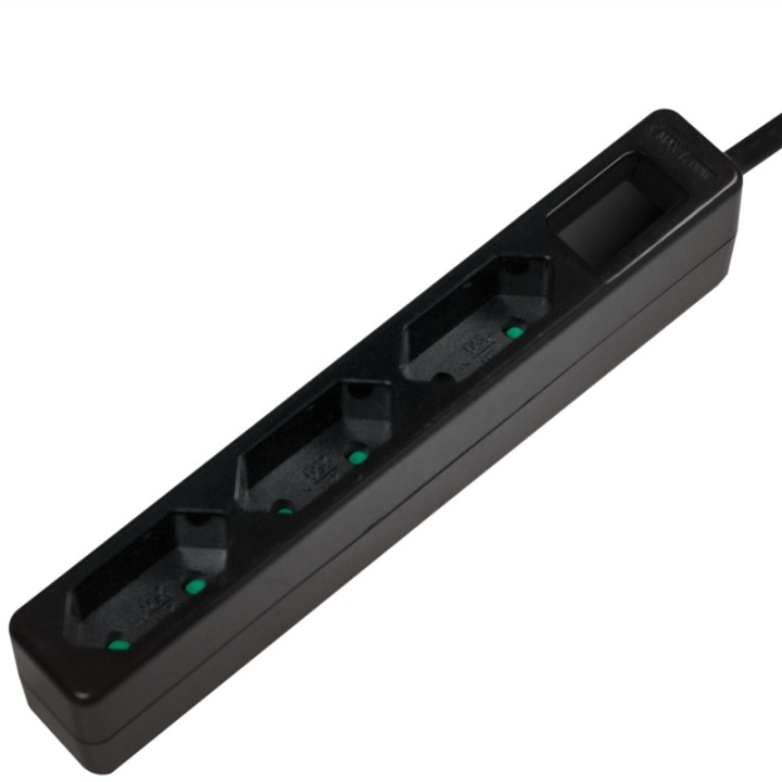 LogiLink Grenuttag Slim Euro 3vägs 1,5m in the group HOME, HOUSEHOLD & GARDEN / Electricity & Lighting / Power strips at TP E-commerce Nordic AB (38-87665)