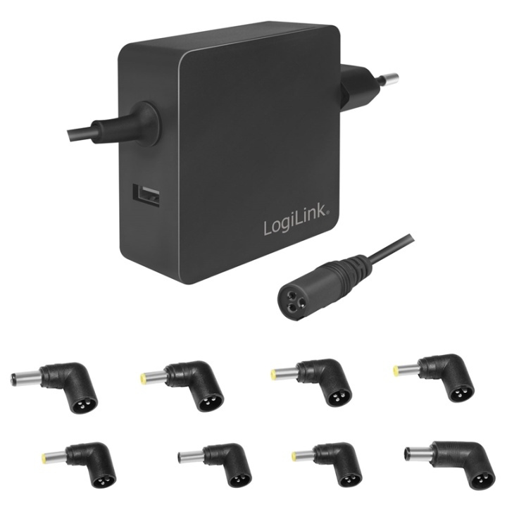 LogiLink Laptop-strömadapter + USB-ladd in the group COMPUTERS & PERIPHERALS / Laptops & accessories / Computer chargers / Chargers for laptops / Universal at TP E-commerce Nordic AB (38-87668)