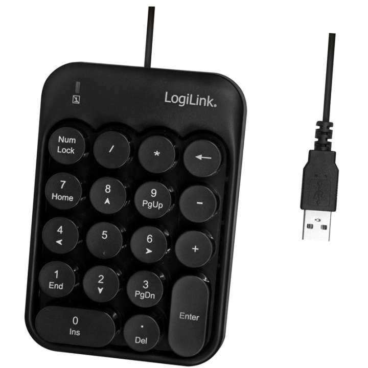 LogiLink Numeriskt tangentbord USB in the group COMPUTERS & PERIPHERALS / Mice & Keyboards / Keyboards / Corded at TP E-commerce Nordic AB (38-87679)