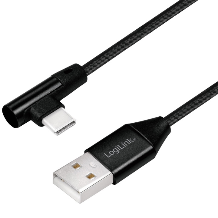 LogiLink Vinklad USB-C-kabel USB 2.0 Ma in the group COMPUTERS & PERIPHERALS / Computer cables / USB / USB-C at TP E-commerce Nordic AB (38-87694)