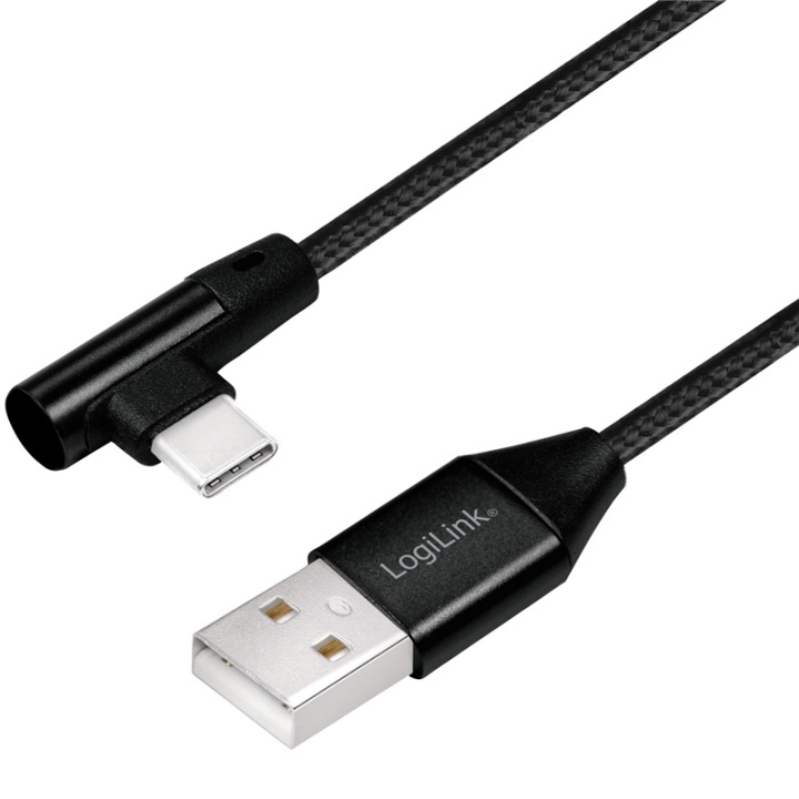 LogiLink Vinklad USB-C-kabel USB 2.0 Ma in the group COMPUTERS & PERIPHERALS / Computer cables / USB / USB-C at TP E-commerce Nordic AB (38-87695)