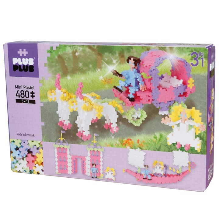 Plus-Plus Pastel 480 pcs 3in1/Princess in the group TOYS, KIDS & BABY PRODUCTS / Toys / Building toys / Plus Plus at TP E-commerce Nordic AB (38-87978)