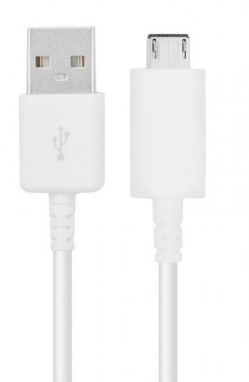 Samsung EP-DG925UWE, microUSB-kabel, 1m, Vit, Bulk in the group SMARTPHONE & TABLETS / Chargers & Cables / Cables / Cables microUSB at TP E-commerce Nordic AB (38-88033)