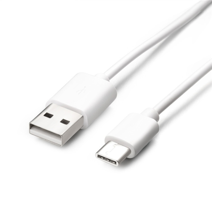 Huawei LX-1289 USB Type C Cable, White, Bulk in the group SMARTPHONE & TABLETS / Chargers & Cables / Cables / Cables Type C at TP E-commerce Nordic AB (38-88178)