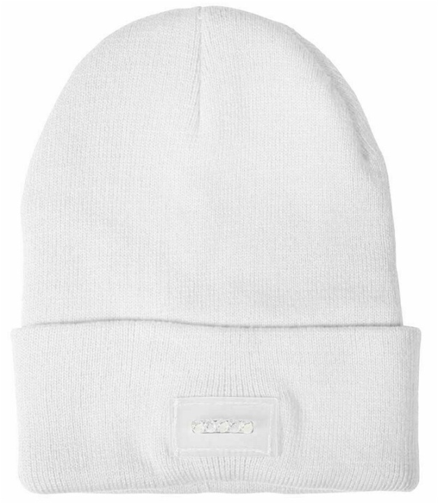 LED Cap with five built-in lights, White in the group Sport, leisure & Hobby / Flashlights & Head lamps / Headlamps at TP E-commerce Nordic AB (38-88453)