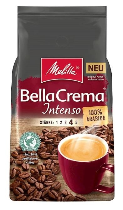 Melitta Coffee Bella Crema Intenso 1KG in the group HOME, HOUSEHOLD & GARDEN / Household appliances / Coffee makers and accessories / Coffee beans at TP E-commerce Nordic AB (38-88587)