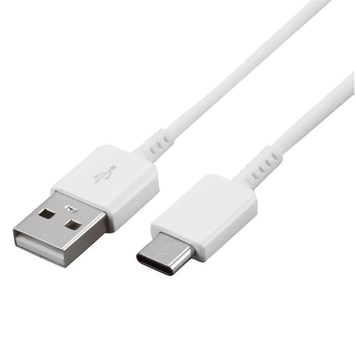 Samsung EP-DG970BWE USB till USB-C kabel, 1m, Vit, Bulk in the group SMARTPHONE & TABLETS / Chargers & Cables / Cables / Cables Type C at TP E-commerce Nordic AB (38-88845)