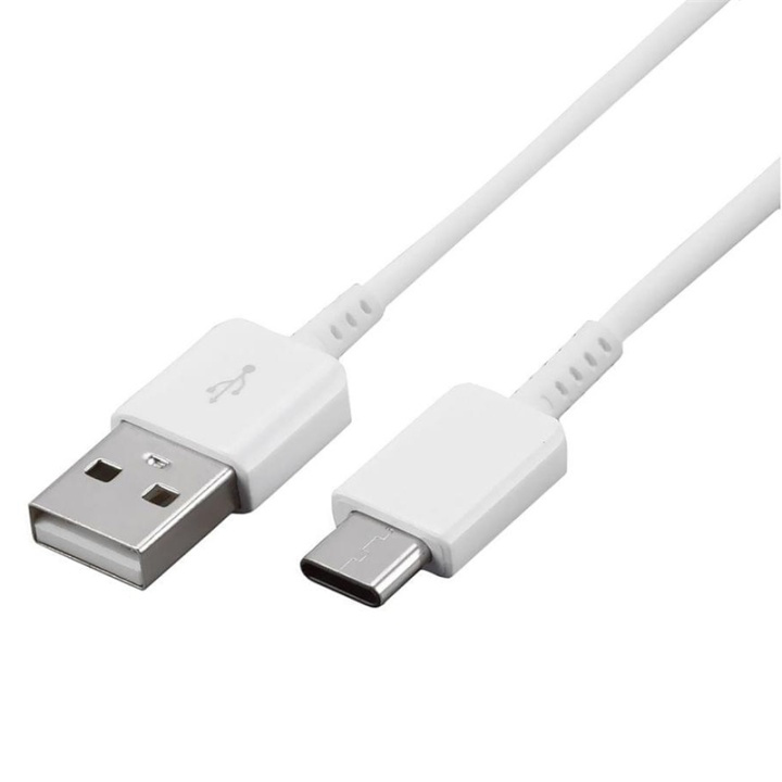 Samsung EP-DR140AWE USB to USB-C cable, 0.8m, White, Bulk in the group SMARTPHONE & TABLETS / Chargers & Cables / Cables / Cables Type C at TP E-commerce Nordic AB (38-88849)