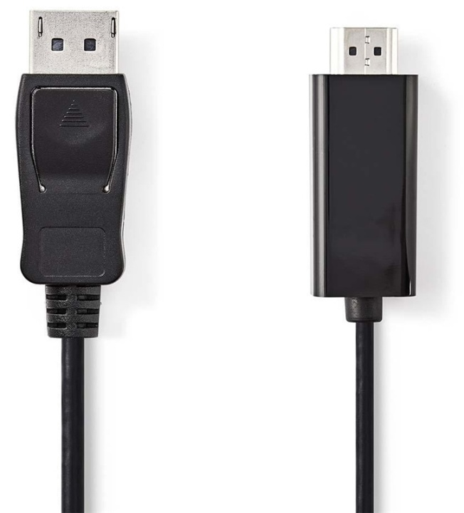 DisplayPort Cable | DisplayPort Male | HDMI™ Connector | 1080p | Nickel Plated | 2.00 m | Round | PVC | Black | Envelope in the group HOME ELECTRONICS / Cables & Adapters / HDMI / Cables at TP E-commerce Nordic AB (38-89011)