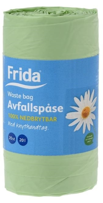 Frida Nedbrytningsbar avfallspåse 20 liter in the group HOME, HOUSEHOLD & GARDEN / Cleaning products / Other cleaning accessories at TP E-commerce Nordic AB (38-89062)