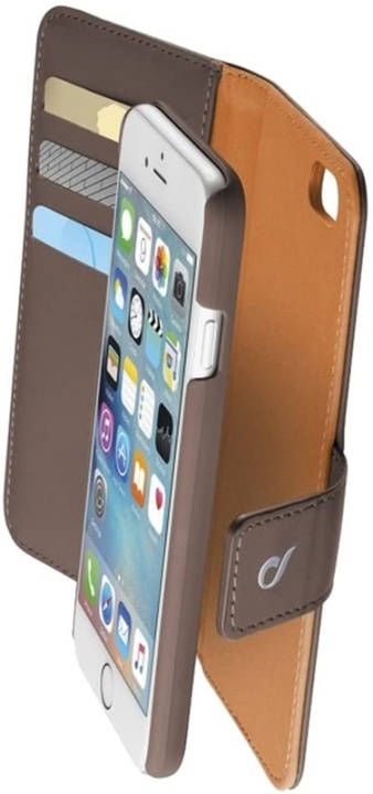 Cellularline Combo case iPhone 6/6S, Dark Brown/Orange in the group SMARTPHONE & TABLETS / Phone cases / Apple / iPhone 6/6S / Wallet Case at TP E-commerce Nordic AB (38-89154)