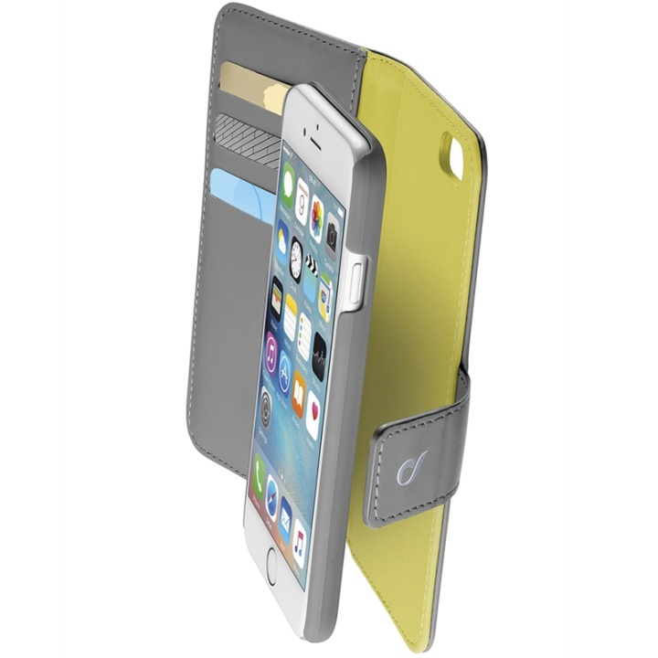 Cellularline Combo case iPhone 6/6S, Grey/Yellow in the group SMARTPHONE & TABLETS / Phone cases / Apple / iPhone 6/6S / Wallet Case at TP E-commerce Nordic AB (38-89156)