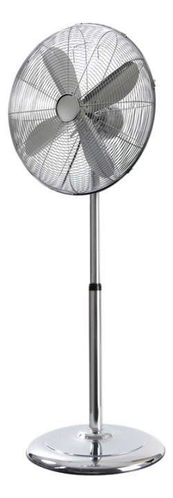 NORDIC HOME Kraftfull Golvfläkt i metall, 60W, 450mm, 3-lägen, Krom in the group HOME, HOUSEHOLD & GARDEN / Fans & Climate products / Floor standing fans at TP E-commerce Nordic AB (38-89206)