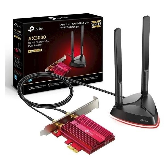 TP-Link AX3000 Wi-Fi 6 Bluetooth 5.0 PCIe Adapter in the group COMPUTERS & PERIPHERALS / Network / Network cards / PCI Express Wireless at TP E-commerce Nordic AB (38-89329)