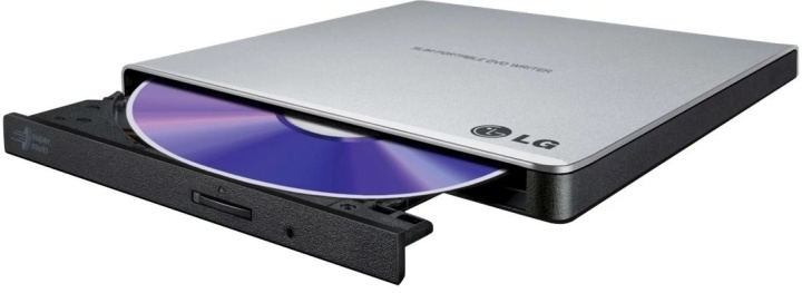 LG Slim Extern DVD-brännare, Silver in the group COMPUTERS & PERIPHERALS / Computer components / DVD burner at TP E-commerce Nordic AB (38-89492)